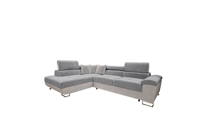 Reginia Sofa med Sjeselong 3-seter, Lys grå/Grå