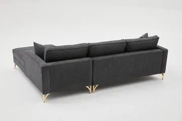 Retzow Sofa med Divan 4-seter - Antrasitt - Møbler - Sofaer - Sofaer med sjeselong - 4 seters sofa med divan