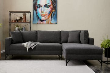 Retzow Sofa med Sjeselong 4-seter - Antrasitt - Møbler - Sofaer - Sofaer med sjeselong - 4 seters sofa med divan