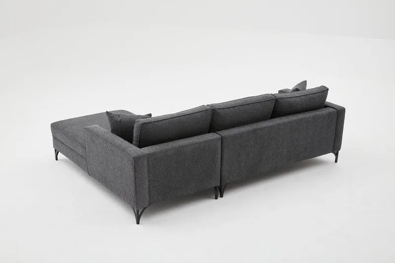 Retzow Sofa med Sjeselong 4-seter - Antrasitt - Møbler - Sofaer - Sofaer med sjeselong - 4 seters sofa med divan