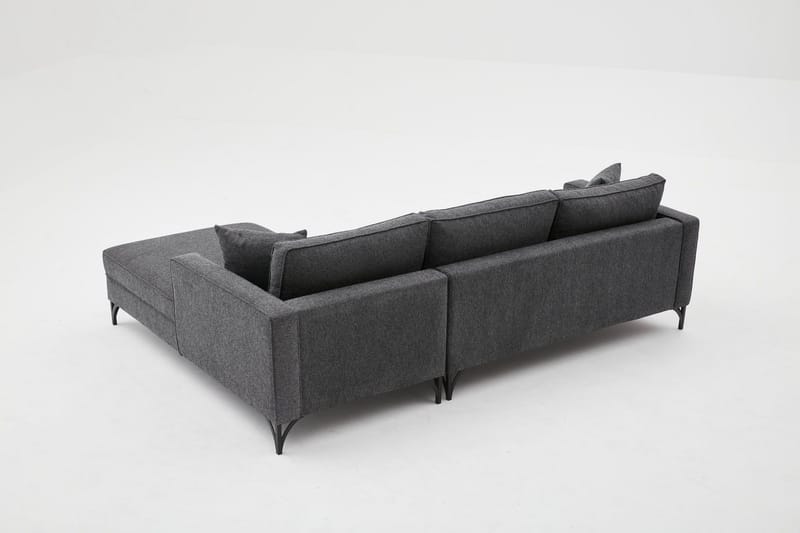 Retzow Sofa med Sjeselong 4-seter - Antrasitt - Møbler - Sofaer - Sofaer med sjeselong - 4 seters sofa med divan
