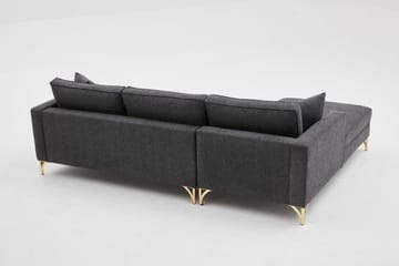 Retzow Sofa med Sjeselong 4-seter - Antrasitt - Møbler - Sofaer - Sofaer med sjeselong - 4 seters sofa med divan