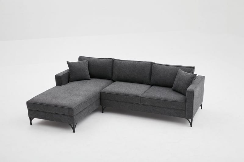 Retzow Sofa med Sjeselong 4-seter - Antrasitt - Møbler - Sofaer - Sofaer med sjeselong - 4 seters sofa med divan