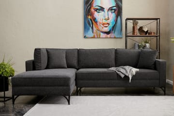 Retzow Sofa med Sjeselong 4-seter - Antrasitt - Møbler - Sofaer - Sofaer med sjeselong - 4 seters sofa med divan