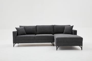 Retzow Sofa med Sjeselong 4-seter - Antrasitt - Møbler - Sofaer - Sofaer med sjeselong - 4 seters sofa med divan