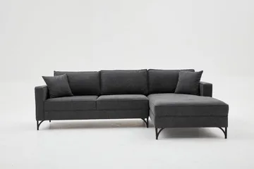 Retzow Sofa med Sjeselong 4-seter - Antrasitt - Møbler - Sofaer - Sofaer med sjeselong - 4 seters sofa med divan