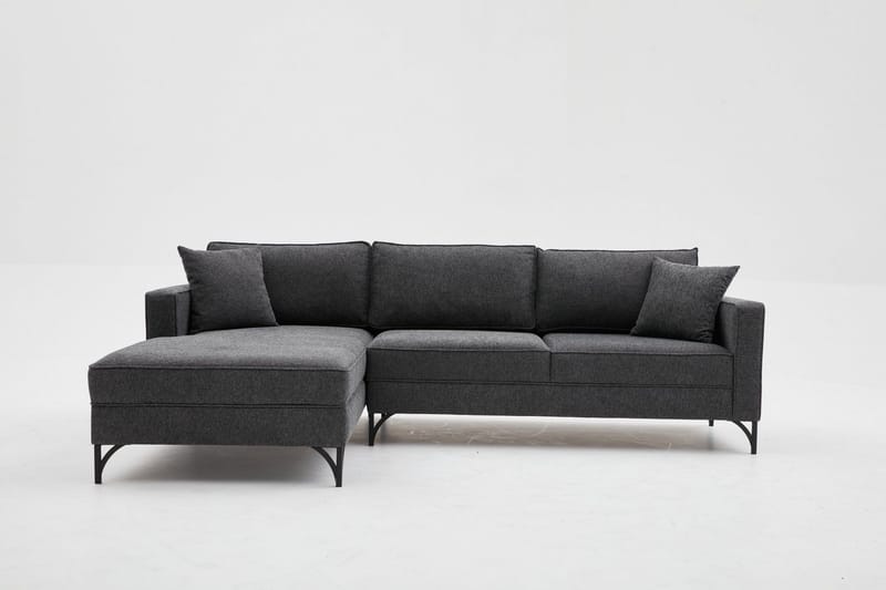 Retzow Sofa med Sjeselong 4-seter - Antrasitt - Møbler - Sofaer - Sofaer med sjeselong - 4 seters sofa med divan
