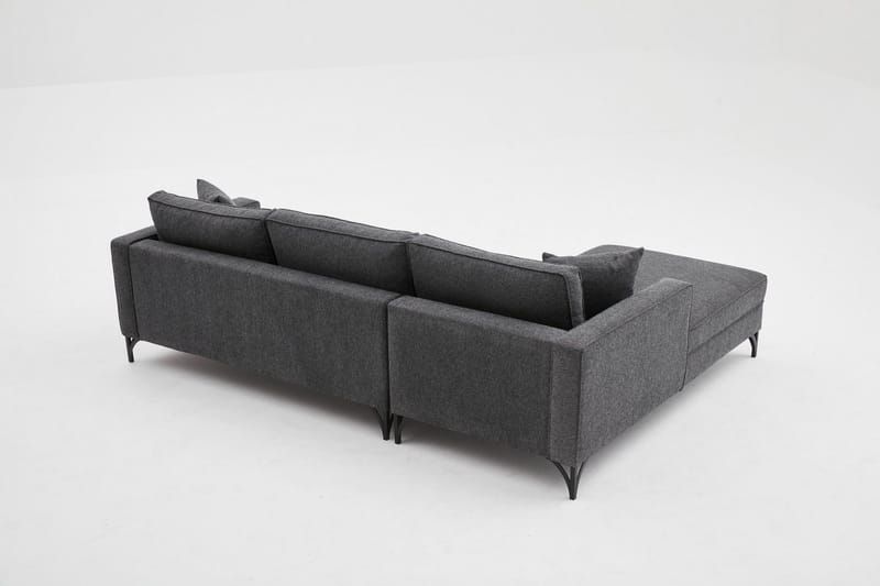 Retzow Sofa med Sjeselong 4-seter - Antrasitt - Møbler - Sofaer - Sofaer med sjeselong - 4 seters sofa med divan