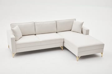 Retzow Sofa med Sjeselong 4-seter - Beige - Møbler - Sofaer - Sofaer med sjeselong - 4 seters sofa med divan
