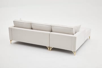 Retzow Sofa med Sjeselong 4-seter - Beige - Møbler - Sofaer - Sofaer med sjeselong - 4 seters sofa med divan