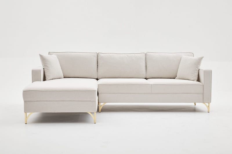 Retzow Sofa med Sjeselong 4-seter - Beige - Møbler - Sofaer - Sofaer med sjeselong - 4 seters sofa med divan