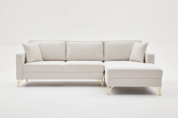 Retzow Sofa med Sjeselong 4-seter - Beige - Møbler - Sofaer - Sofaer med sjeselong - 4 seters sofa med divan