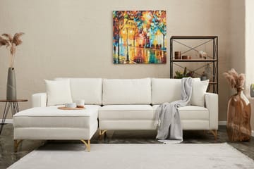 Retzow Sofa med Sjeselong 4-seter - Beige - Møbler - Sofaer - Sofaer med sjeselong - 4 seters sofa med divan