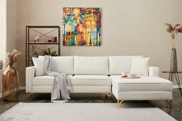 Retzow Sofa med Sjeselong 4-seter - Beige - Møbler - Sofaer - Sofaer med sjeselong - 4 seters sofa med divan
