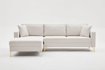 Retzow Sofa med Sjeselong 4-seter - Beige - Møbler - Sofaer - Sofaer med sjeselong - 4 seters sofa med divan