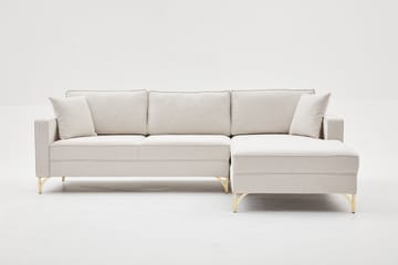 Retzow Sofa med Sjeselong 4-seter - Beige - Møbler - Sofaer - Sofaer med sjeselong - 4 seters sofa med divan
