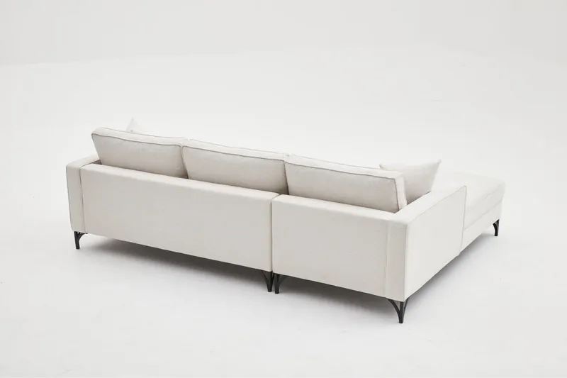 Retzow Sofa med Sjeselong 4-seter - Beige - Møbler - Sofaer - Sofaer med sjeselong - 4 seters sofa med divan