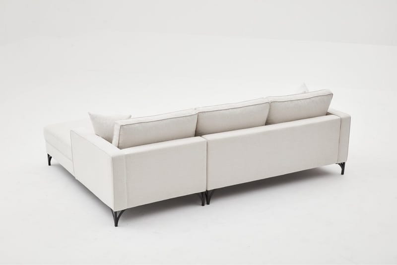 Retzow Sofa med Sjeselong 4-seter - Beige - Møbler - Sofaer - Sofaer med sjeselong - 4 seters sofa med divan