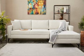 Retzow Sofa med Sjeselong 4-seter - Beige - Møbler - Sofaer - Sofaer med sjeselong - 4 seters sofa med divan