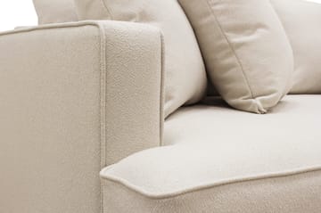 Rossita 4-seters Høyrevendt L-formet Dyp Sjeselongsofa i Bouclé - Beige - Møbler - Sofaer - Sofaer med sjeselong - 4 seters sofa med divan