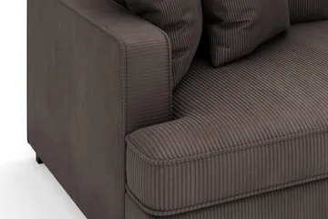 Rossita 4-seters Høyrevendt L-formet Dyp Sjeselongsofa i Kordfløyel - Mørkegrå - Møbler - Sofaer - Sofaer med sjeselong - 4 seters sofa med divan