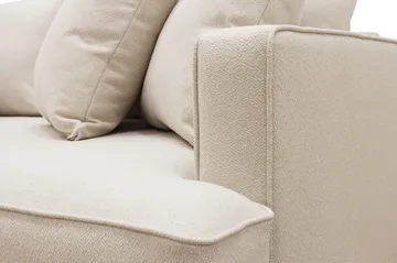 Rossita 4-seters Venstrevendt L-formet Dyp Sjeselongsofa i Bouclé - Lys Beige - Møbler - Sofaer - Sofaer med sjeselong - 4 seters sofa med divan