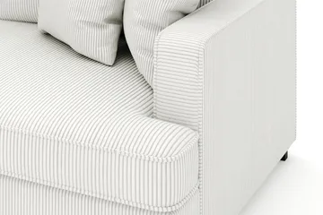 Rossita 4-seters Venstrevendt L-formet Dyp Sjeselongsofa i Kordfløyel - Offwhite - Møbler - Sofaer - Sofaer med sjeselong - 4 seters sofa med divan