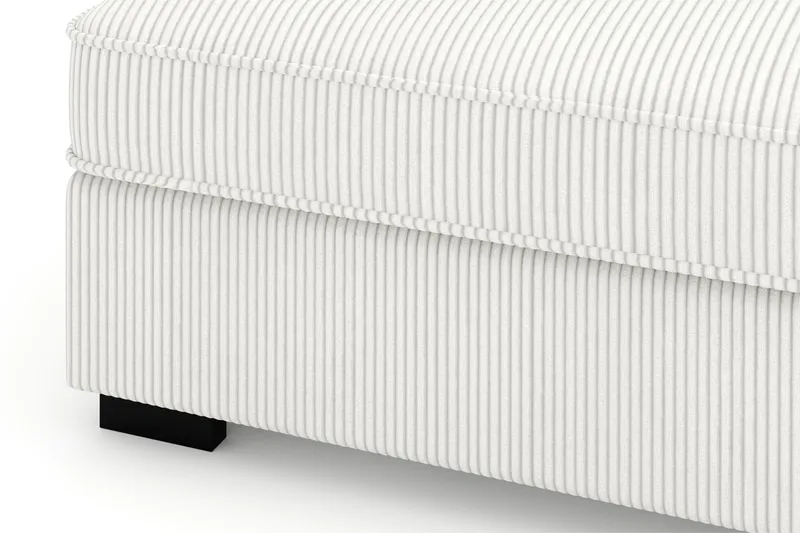 Rossita 4-seters Venstrevendt L-formet Dyp Sjeselongsofa i Kordfløyel - Offwhite - Møbler - Sofaer - Sofaer med sjeselong - 4 seters sofa med divan
