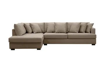 Rossita 4-seters Venstrevendt L-formet Dyp Sjeselongsofa i Stoff
