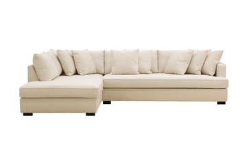 Rossita 4-seters Venstrevendt L-formet Dyp Sjeselongsofa med Hel Pute i Chenille