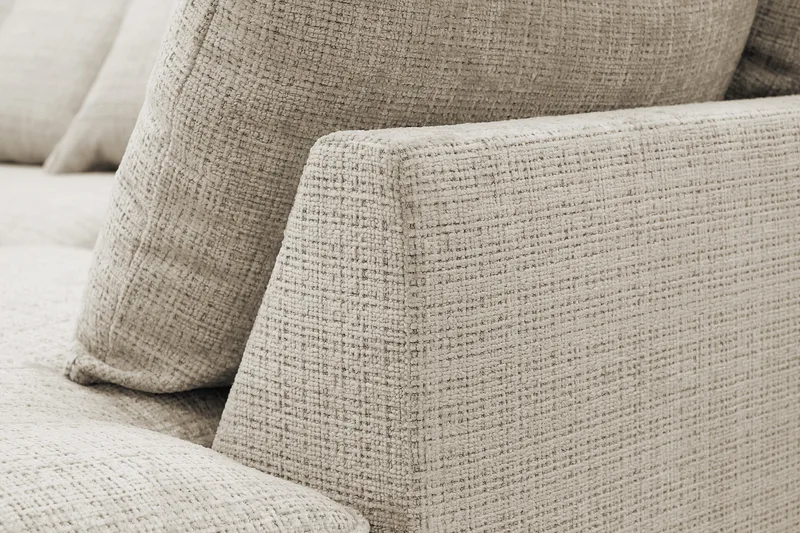Rossita Lyx 4-seter Ekstra dyp Sofa med Sjeselong Høyre - Beige Chenille - Møbler - Sofaer - Sofaer med sjeselong - 4 seters sofa med divan