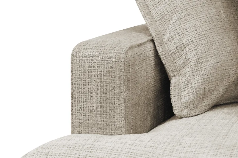 Rossita Lyx 4-seter Ekstra dyp Sofa med Sjeselong Høyre - Beige Chenille - Møbler - Sofaer - Sofaer med sjeselong - 4 seters sofa med divan