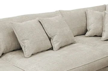 Rossita Lyx 4-seter Ekstra dyp Sofa med Sjeselong Høyre - Beige Chenille - Møbler - Sofaer - Sofaer med sjeselong - 4 seters sofa med divan