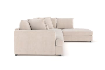 Rossita Lyx 4-seter Ekstra dyp Sofa med Sjeselong Høyre - Beige Chenille - Møbler - Sofaer - Sofaer med sjeselong - 4 seters sofa med divan