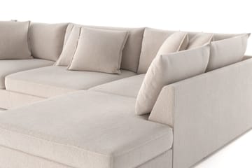 Rossita Lyx 4-seter Ekstra dyp Sofa med Sjeselong Høyre - Beige Chenille - Møbler - Sofaer - Sofaer med sjeselong - 4 seters sofa med divan