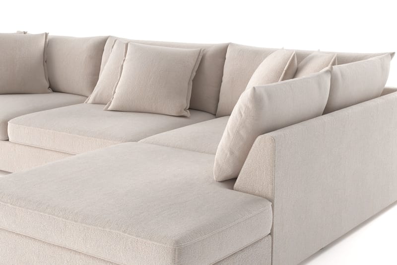 Rossita Lyx 4-seter Ekstra dyp Sofa med Sjeselong Høyre - Beige Chenille - Møbler - Sofaer - Sofaer med sjeselong - 4 seters sofa med divan