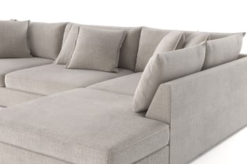 Rossita Lyx 4-seter Ekstra dyp Sofa med Sjeselong Høyre - Beige Chenille - Møbler - Sofaer - Sofaer med sjeselong - 4 seters sofa med divan