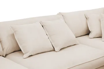 Rossita Lyx 4-seter Ekstra dyp Sofa med Sjeselong Høyre - Beige Kordfløyel - Møbler - Sofaer - Sofaer med sjeselong - 4 seters sofa med divan