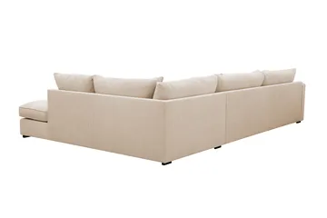 Rossita Lyx 4-seter Ekstra dyp Sofa med Sjeselong Høyre - Beige Kordfløyel - Møbler - Sofaer - Sofaer med sjeselong - 4 seters sofa med divan