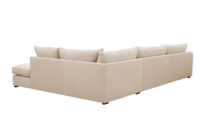 Rossita Lyx 4-seter Ekstra dyp Sofa med Sjeselong Høyre - Beige Kordfløyel - Møbler - Sofaer - Sofaer med sjeselong - 4 seters sofa med divan