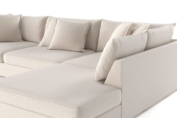 Rossita Lyx 4-seter Ekstra dyp Sofa med Sjeselong Høyre - Beige Kordfløyel - Møbler - Sofaer - Sofaer med sjeselong - 4 seters sofa med divan