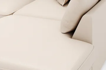 Rossita Lyx 4-seter Ekstra dyp Sofa med Sjeselong Høyre - Beige Kordfløyel - Møbler - Sofaer - Sofaer med sjeselong - 4 seters sofa med divan