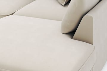 Rossita Lyx 4-seter Ekstra dyp Sofa med Sjeselong Høyre - Beige Stoff - Møbler - Sofaer - Sofaer med sjeselong - 4 seters sofa med divan