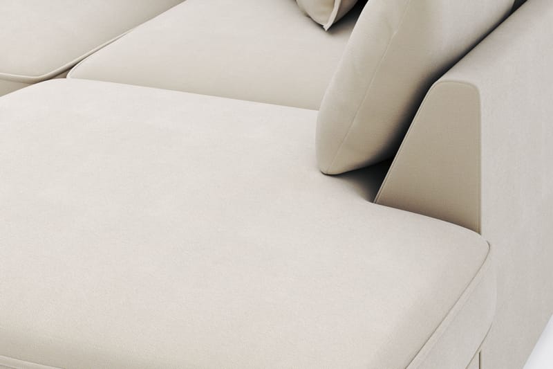 Rossita Lyx 4-seter Ekstra dyp Sofa med Sjeselong Høyre - Beige Stoff - Møbler - Sofaer - Sofaer med sjeselong - 4 seters sofa med divan