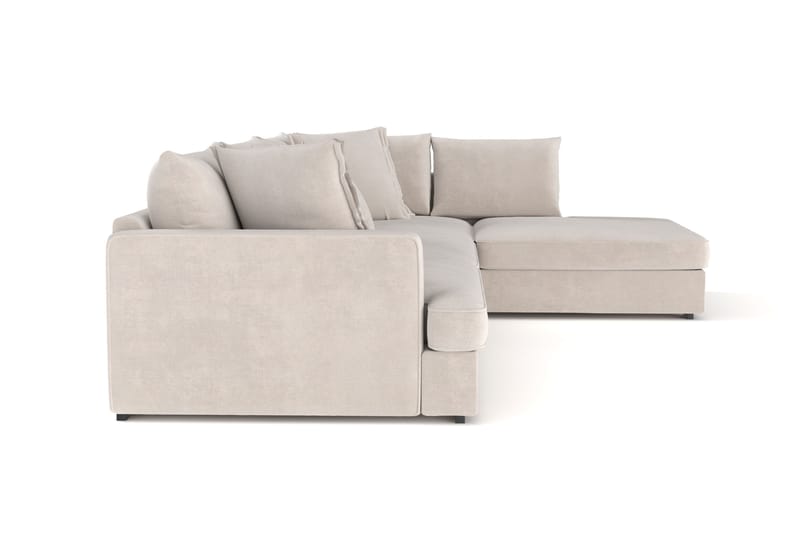 Rossita Lyx 4-seter Ekstra dyp Sofa med Sjeselong Høyre - Beige Stoff - Møbler - Sofaer - Sofaer med sjeselong - 4 seters sofa med divan