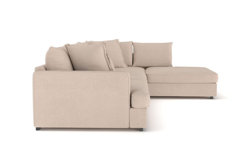 Rossita Lyx 4-seter Ekstra dyp Sofa med Sjeselong Høyre - Beige Stoff - Møbler - Sofaer - Sofaer med sjeselong - 4 seters sofa med divan
