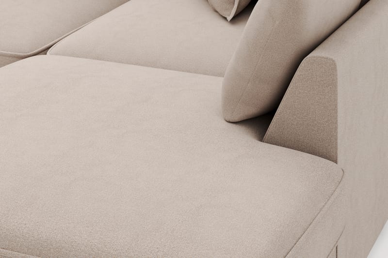 Rossita Lyx 4-seter Ekstra dyp Sofa med Sjeselong Høyre - Beige Stoff - Møbler - Sofaer - Sofaer med sjeselong - 4 seters sofa med divan