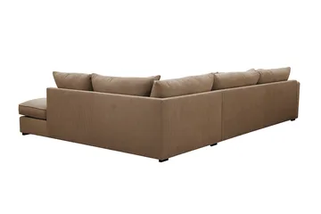 Rossita Lyx 4-seter Ekstra dyp Sofa med Sjeselong Høyre - Brun Kordfløyel - Møbler - Sofaer - Sofaer med sjeselong - 4 seters sofa med divan