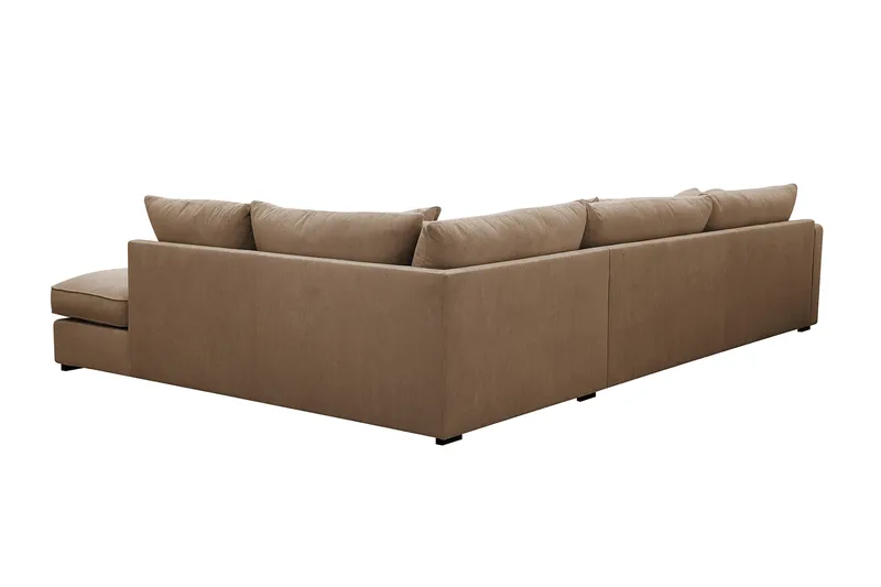 Rossita Lyx 4-seter Ekstra dyp Sofa med Sjeselong Høyre - Brun Kordfløyel - Møbler - Sofaer - Sofaer med sjeselong - 4 seters sofa med divan