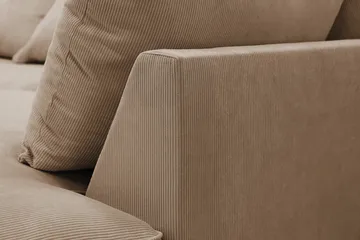 Rossita Lyx 4-seter Ekstra dyp Sofa med Sjeselong Høyre - Brun Kordfløyel - Møbler - Sofaer - Sofaer med sjeselong - 4 seters sofa med divan